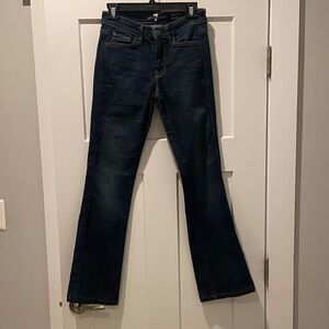 7 For All Mankind Deep Indigo Boot Cut Jeans